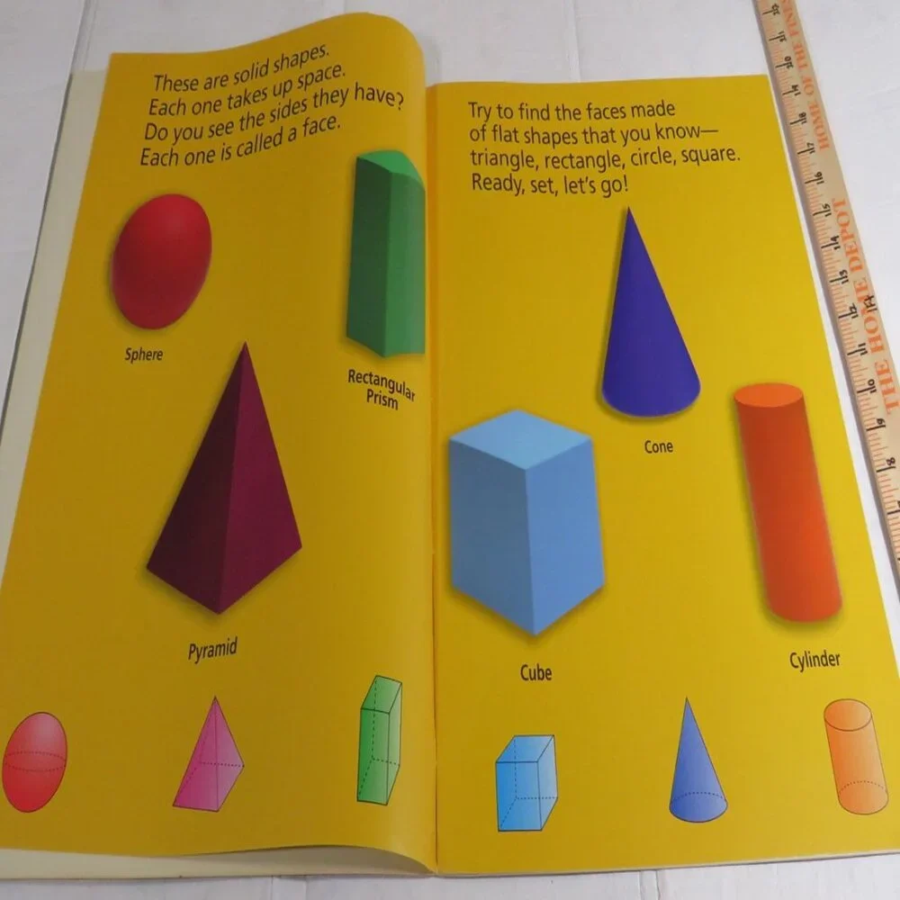 Solid Shapes BIG BOOK (almost 2 feet tall) with teacher pages CLASSROOM SIZE